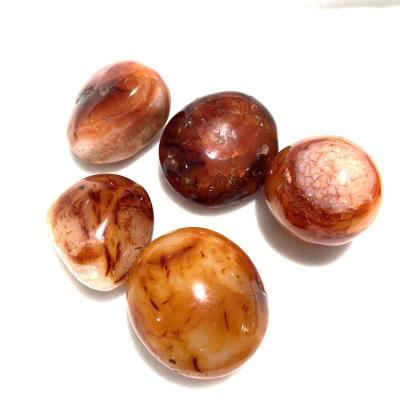 China China Natural Polished Gemstone Beautiful Healing Crystal Crafts Red Agate Palmstone For Gift Decoration Carnelian Palm Stone for sale