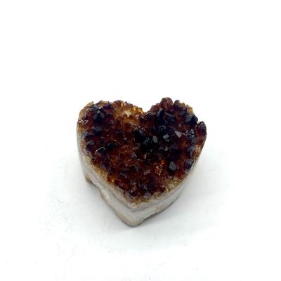 China Europe Wholesale Price Natural Druzy Hand Cut Brazil Heart Med For Healing for sale