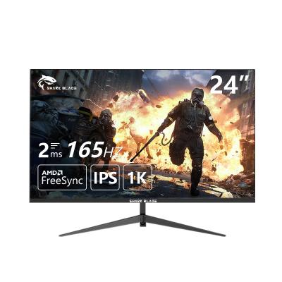 China Not curved Gaming Computer Display Monitors 1920x1080p  IPS Lcd Curved Screen 165hz 24 inch monitor for sale