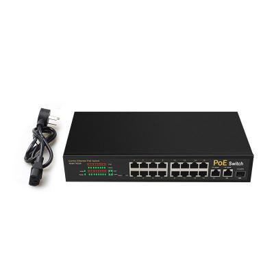 China High Quality LACP Durable Using Various 16-Port 10/100 PoE Switch Industry Unmanaged Network Switches for sale