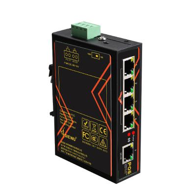 China Unmanaged Industrial POE Switch 5 Ports 10/100Mbps Switch With Din Rail RJ45 Interface TXI002 for sale