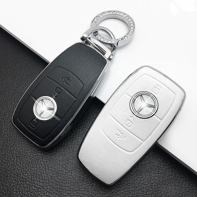 China Luxury Car Key Case Cover TPU 360 Protection Shell Case With Keychain For Mercedes Benz for sale