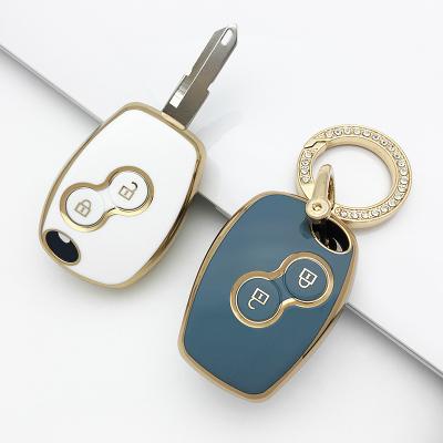 China Luxury Car Key Case 2 Buttons Car Key Cover Remote Key Shell Case FOB Protector For Renault Clio Dacia Logan Sandero for sale