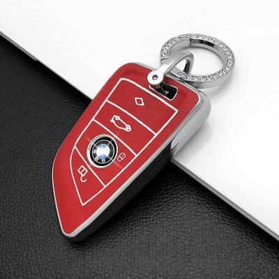 China Luxury Car Key Cover Case Luxury Leather Protect Car Key Case Cover For BMW 2 5 6 7 Series X1 X2 X3 X5 X6 X7 for sale