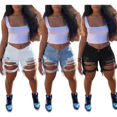 China Newest Design Summer QUICK DRY QUICK DRY Popular Fashion Shorts Basics Ladies Pants Women Washed Ripped Fashion Jeans for sale