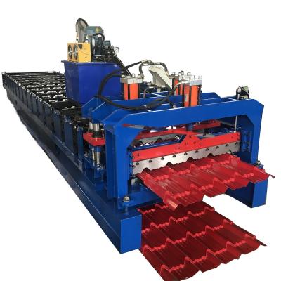 China Full Automatic High Quality Roof Sheet Glazed Tile Roll Forming Machine Metal Glazed Steel Roof Tile Panel Making Machinery for sale