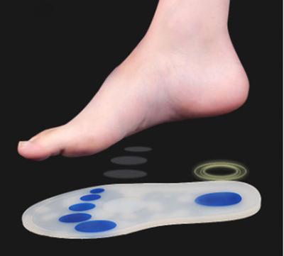 China Soft Support / Eco - Friendly / Arch Cooling Medical Silicone Arch Support Insole for sale