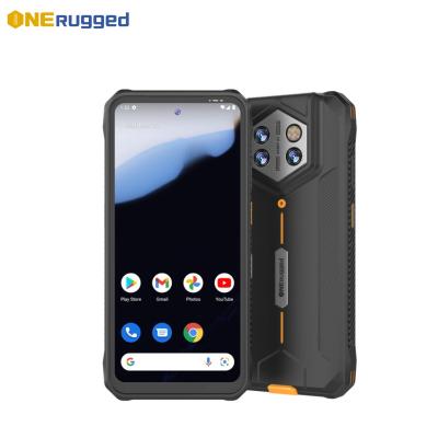 China IP68 Rugged 6.5inch Black Android Mobile Phone with 14 GMS NFC Triple Camera Fast Charging for sale