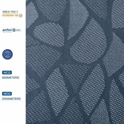 China Sustainable New Pattern High Stretch Two Tone Style Jacquard Textile Composite Knitted Fabrics for sale