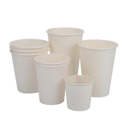 China Disposable Environmental Friendly Single Layer Paper Cup Custom Printed LOGO Disposable Hot Coffee Paper Cup With Lid for sale