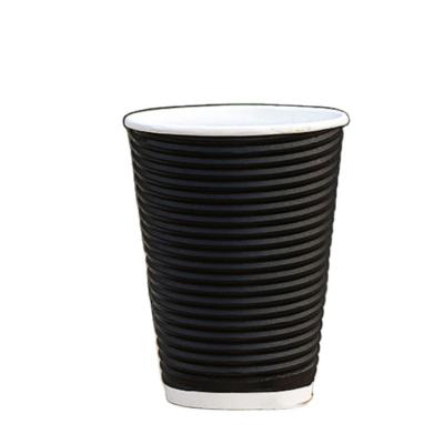 China 16oz Recyclable Packaging Customized Hot Drink Coffee Paper Cup One Time Environmental Friendly Corrugated Cup for sale