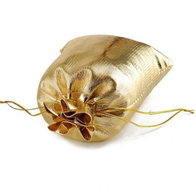 China Grocery Jewelry Wenwan Gold And Silver Cloth Beam Mouth Gift Storage Bag for sale