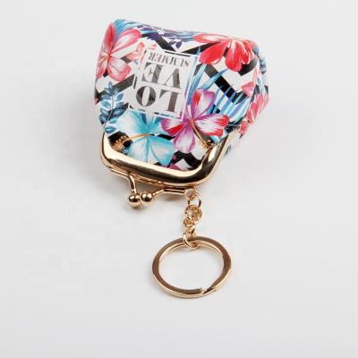 China Fashion hot sale ladies women small change purse retro vintage flower small wallet latch purse clutch bag for sale