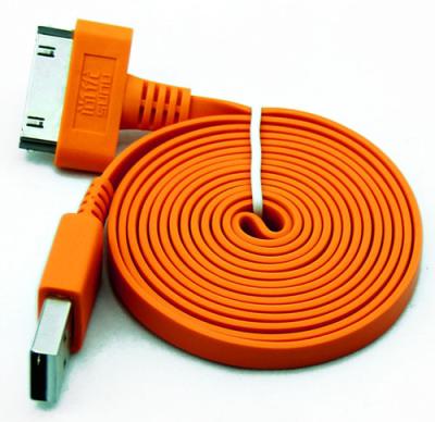 China Yellow Flat USB2.0 AM Cable for Iphone4/4S/Ipod for sale