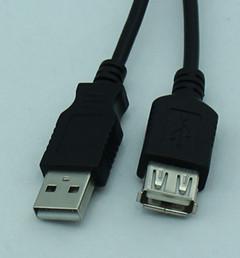 China Black USB2.0 AM To AF Extension Cable for sale