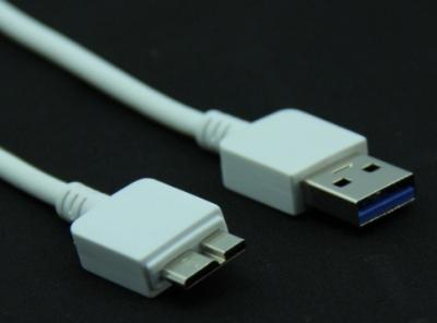 China White Round Micro USB 3.0 Cable for Samsung Galaxy S5 for sale