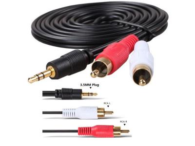 China 3.5mm Stereo Plug Jack to 2 RCA Male Stereo Audio Cable for sale