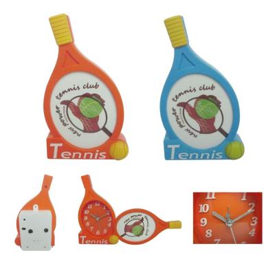 China Tennis racket desk alarm clock with photo frame for kids for sale