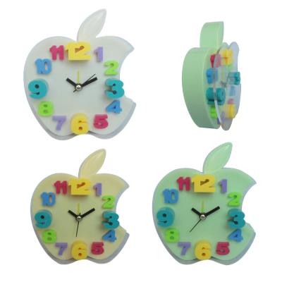 China Apple shape digital clock with glass for sale