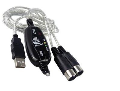 China USB IN-OUT MIDI Interface Cable Cord Line Converter PC to Music for sale