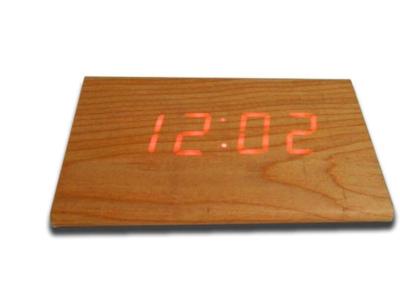 China Fashion Design Triangle Shape Wooden Digital Alarm Clock for sale