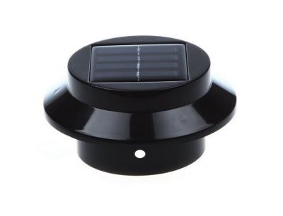 China Solar Powered Fence Gutter Light with 3 LED 2 Battery Outdoor Garden Wall Lobby Lamp(Black) for sale