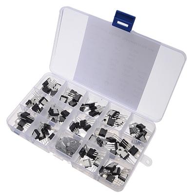 China 70Pcs 14 Values L7805-LM317 Transistor Kit Voltage Regulator With Storage Box for sale