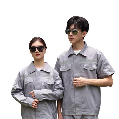 China Breathable Summer Thoughtful Slim Hard Work Wear Sets Unisex Workwear Suits Short Sleeve Jacket for sale