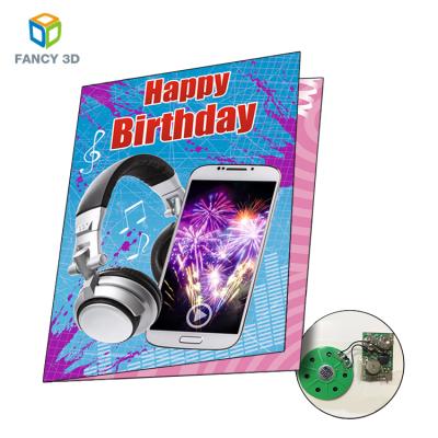 China Europe Zebulun China Goods Wholesale Singing Happy Birthday Greeting Cards With Envelope for sale