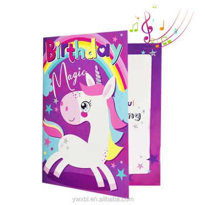 China Wholesale Europe Zebulun School Student Custom Size Happy Birthday Music Greeting Cards For Kids for sale