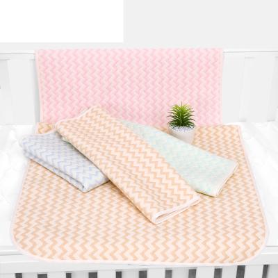 China Fashionable Muslin Cotton Portable Mat Baby Waterproof Urine and Reusable Diaper Changing Pad, Washable Incontinence Baby Urine Pad for sale