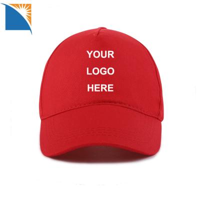 China Wholesale Twill COMMON Cheap Promotional Hats Polyester Baseball Cap With Logo Custom Printed Red Baseball Hat for sale