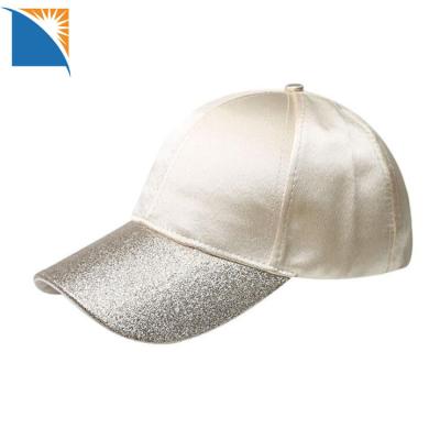 China COMMON Bill Women's Girl Hat Ponytail Ball Cap Fashion Summer Sports Cap Glitter Ponytail Ladies Hat Satin Baseball Cap for sale