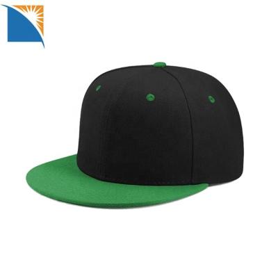 China Fashion Two Tone Snapback Hat 6 Panel White Acrylic Snapback Hat Green Underbrim Snapback Hat for sale