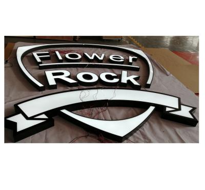 China Buildings Outdoor Use Galvanized Sheet Led Signs Channel Letter Flower Rock for sale