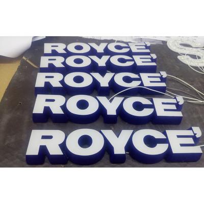 China Building Interior Acrylic Luminous Characters Signs Channel ROYCE Luminous Letter for sale