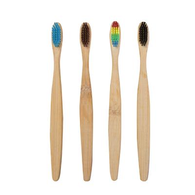 China Whitening Bamboo Toothbrush with Wood Case 100% Biodegradable Bamboo Charcoal Toothbrush for Kids and Adults for sale