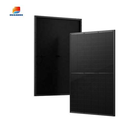 China Huaneng All Black Monocrystalline Whole Solar Panels 410Watt 450Watt 500Watt 550Watt 166mmx166mm Solar Panels Sale Price for sale