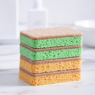 China Sustainable Coconut Sisal Sponge Dish Wash Sponge Natural Kitchen Microfiber Sponge for sale