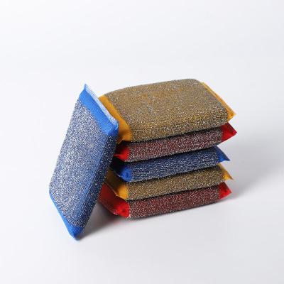 China Sustainable Scourer Kitchen Stainless Steel Scrubber Steel Wool Sponge Household Cleaning Scrubbing Products for sale