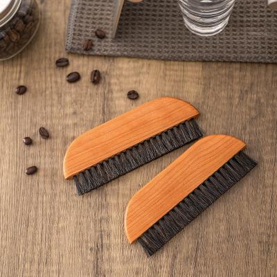 China Sustainable Coffee Cleaning Brush With Cherry Wood Handle To Remove Dust / Coffee Powder for sale