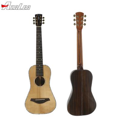 China New 2021 Cedar AZALEA Brand Portable Solid 30 Inch Slim Mini Travel Guitar for sale