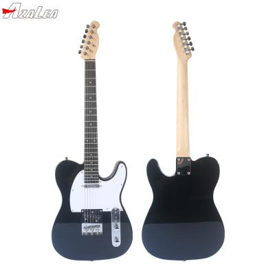 China Factory Wholesale Price Chinese Professional Solid Wood Electric Guitar TL Black Body for sale