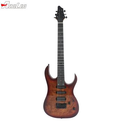 China Custom Solid Wood Electric Guitar Marquetry High Quality Pick Up Solid Body Maple Neck for sale