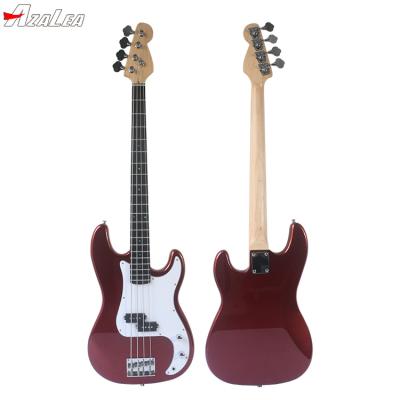 China PB Bass Guitar Solid Wood Electric Maple Neck 4 String Straight for sale