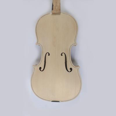 China Professional diy unvarnished flawless solid violin made in China 4/4 3/4 1/2 1/4 size for choice for sale