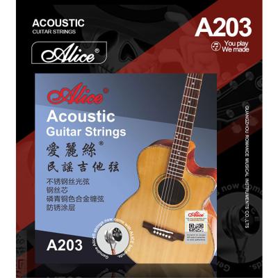 China A203 GUITAR wholesale price nickel guitar string Alice guitar strings for acustic guitars for sale