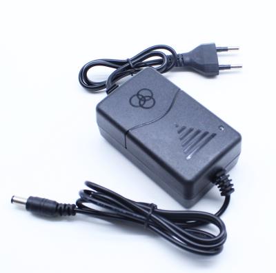 China CCTV Power Adapter EU/UK/USA Plastic Housing Two Wire AC Plug In 5.5*2.5/5.5*2.1mm DC Connector 12V 1A Power Adapter for sale