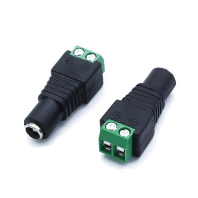 China 2.1mm*5.5mm Male And Female Power Connector DC 12V Screw Plug Power/Cable/CCTV Camera for sale