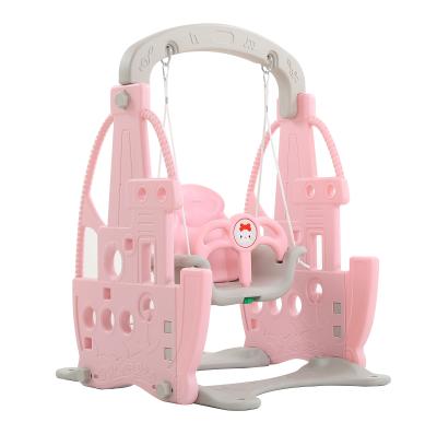 China Sports Toy Plastic Swing Hot Sale Plastic Baby Toys Indoor Slide and Kids Swing Set for Home Use for sale